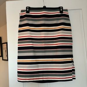 Ann Taylor Striped Cotton Skirt